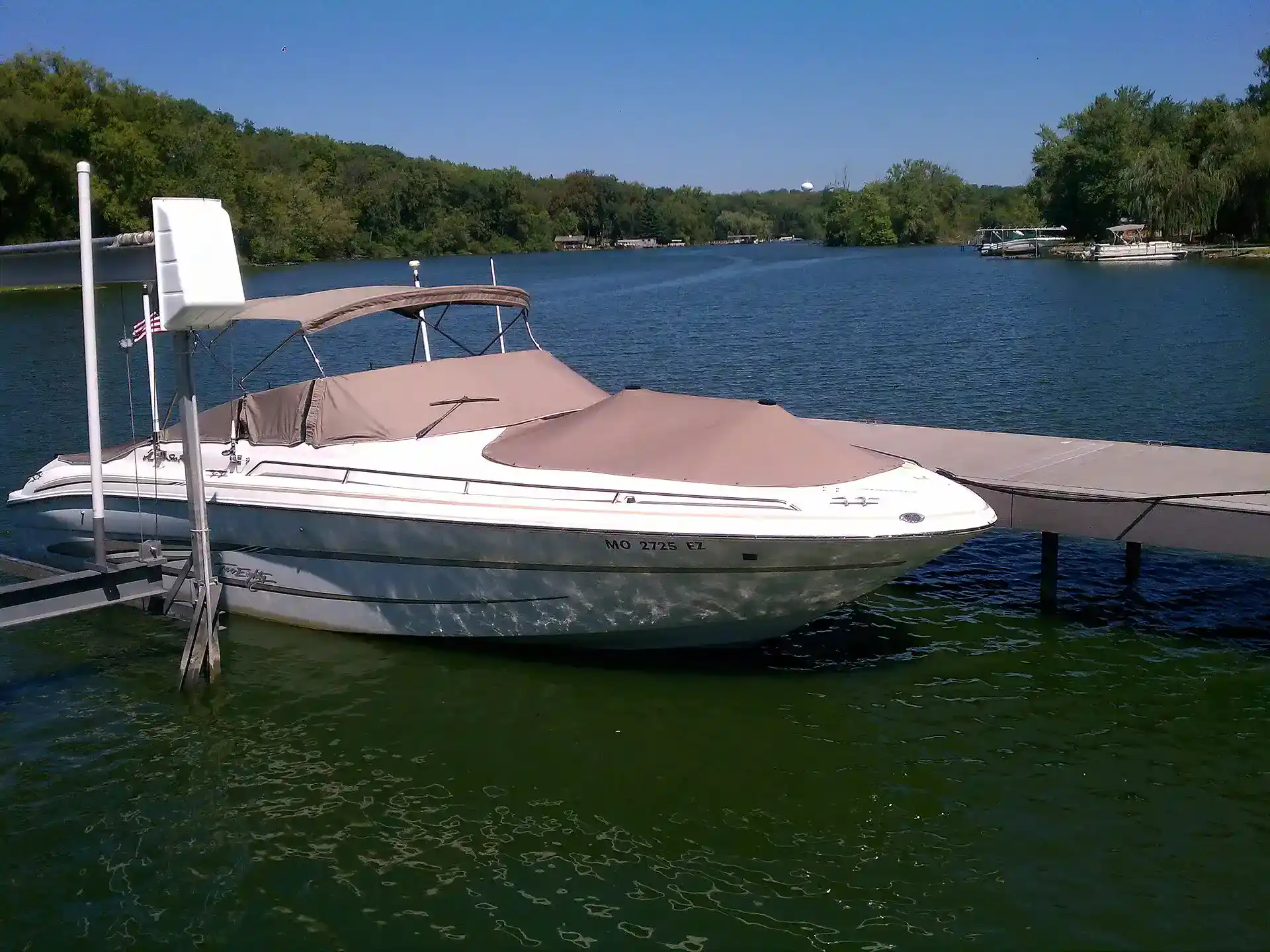 Boating on the Fox River in Algonquin, Illinois