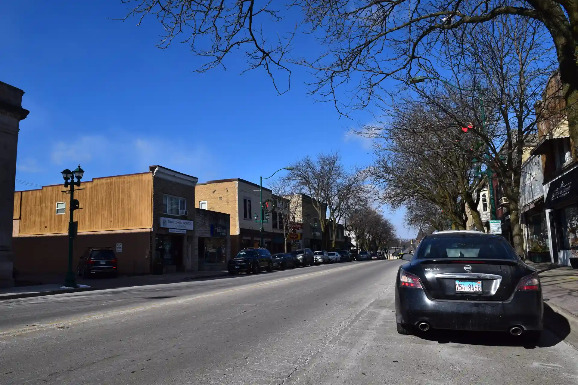 Downtown Antioch, IL business district along Illinois Route 83