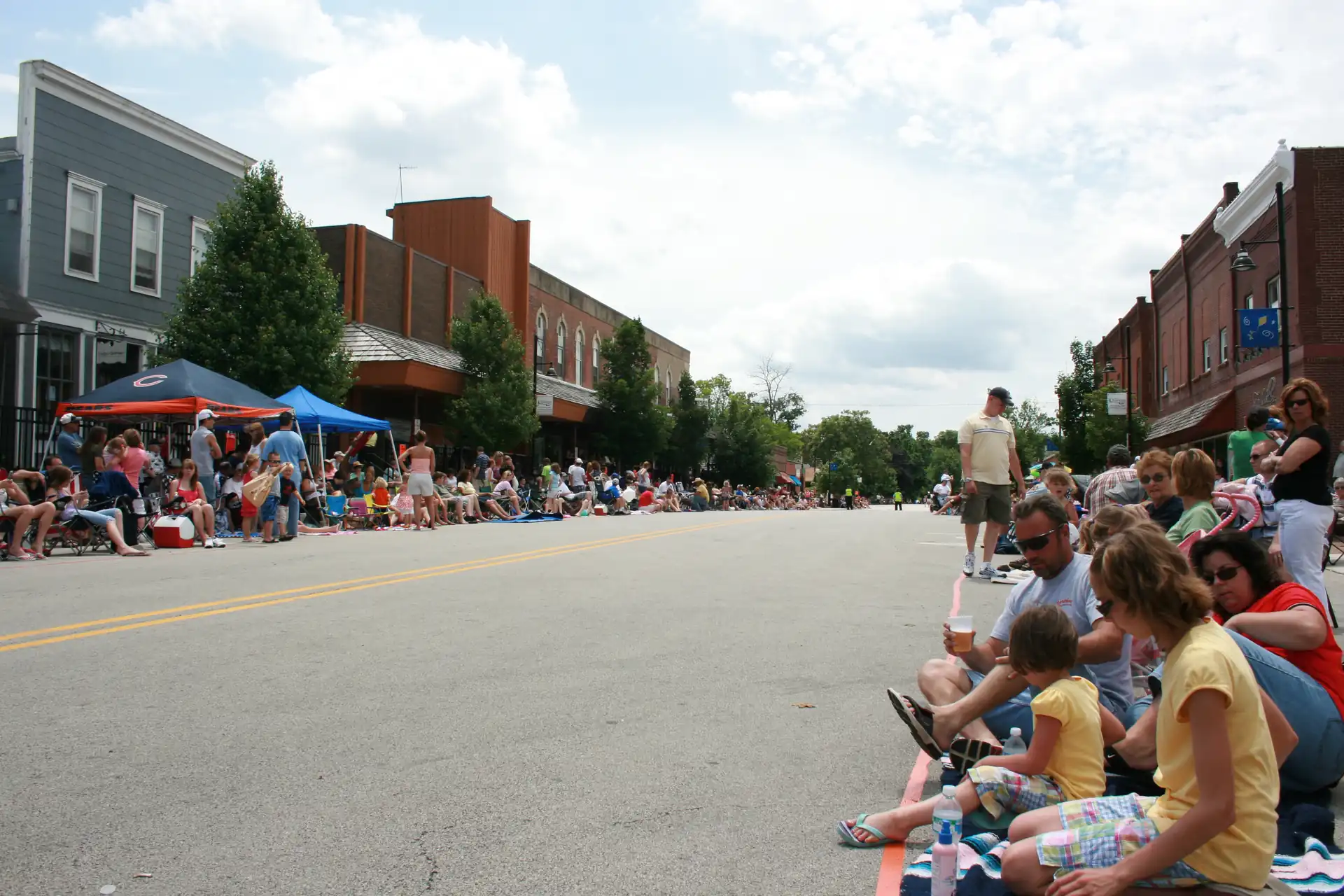 Annual PrairieFest parade through downtown Oswego, Illinois