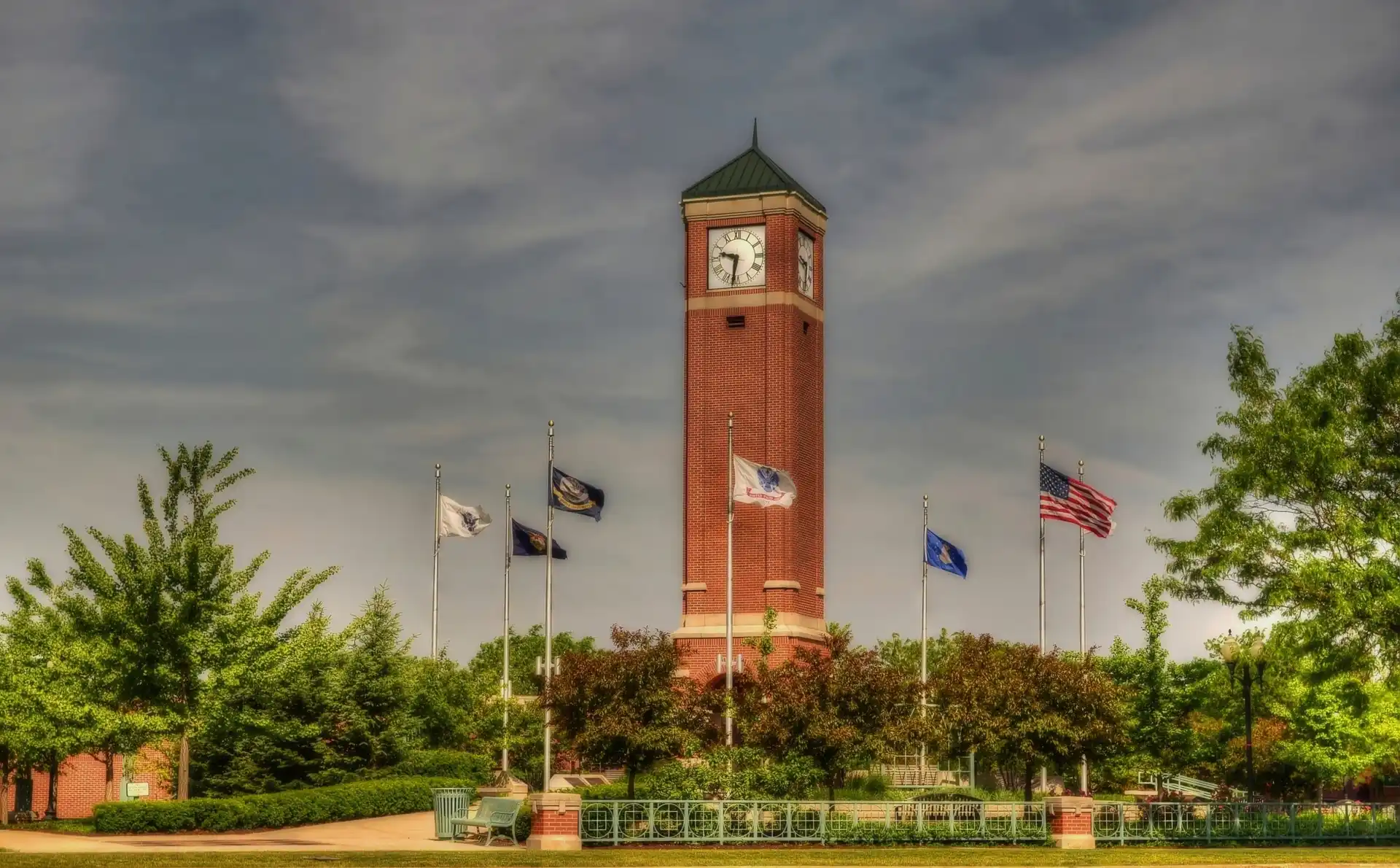 Veterans Gateway Park water tower in Schaumburg, Illinois