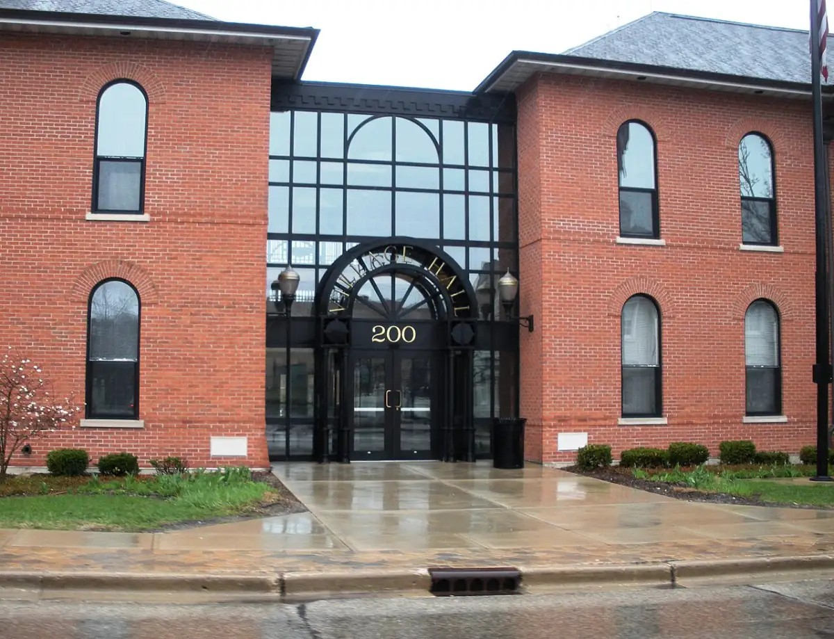 Historic Barrington Village Hall in downtown Barrington, Illinois