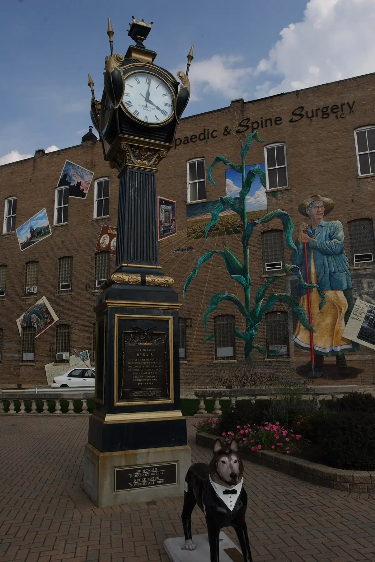 Historic street in DeKalb, Illinois — the county seat neighboring Cortland