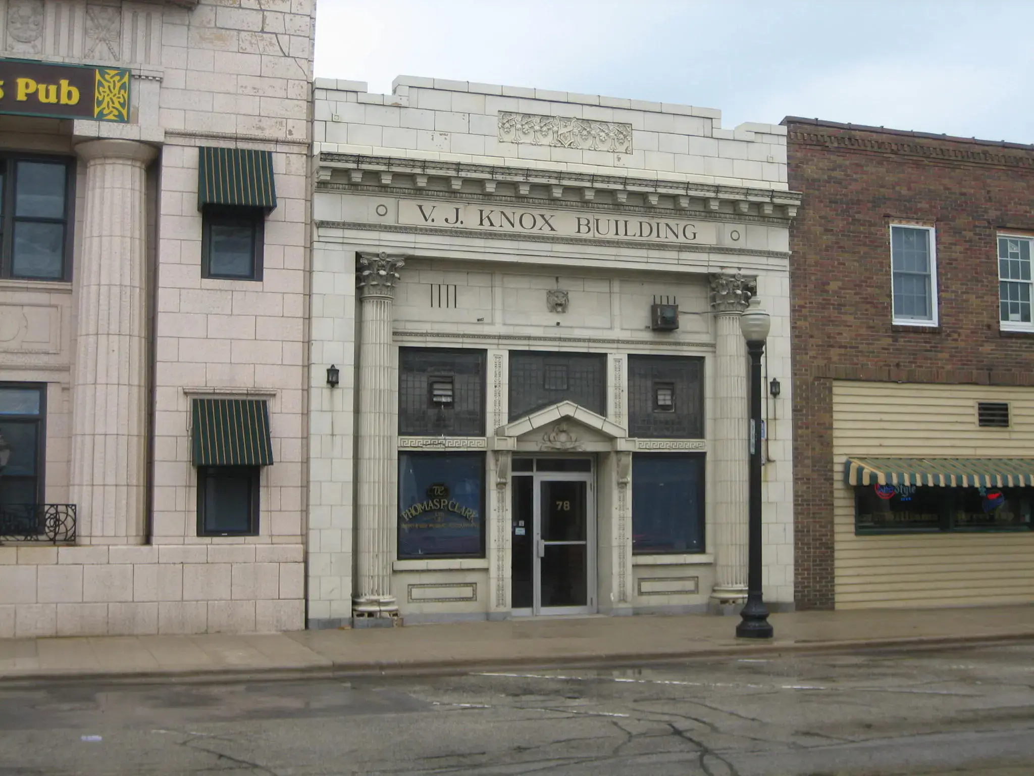 V.J. Knox Building, a historic landmark in downtown Crystal Lake, Illinois