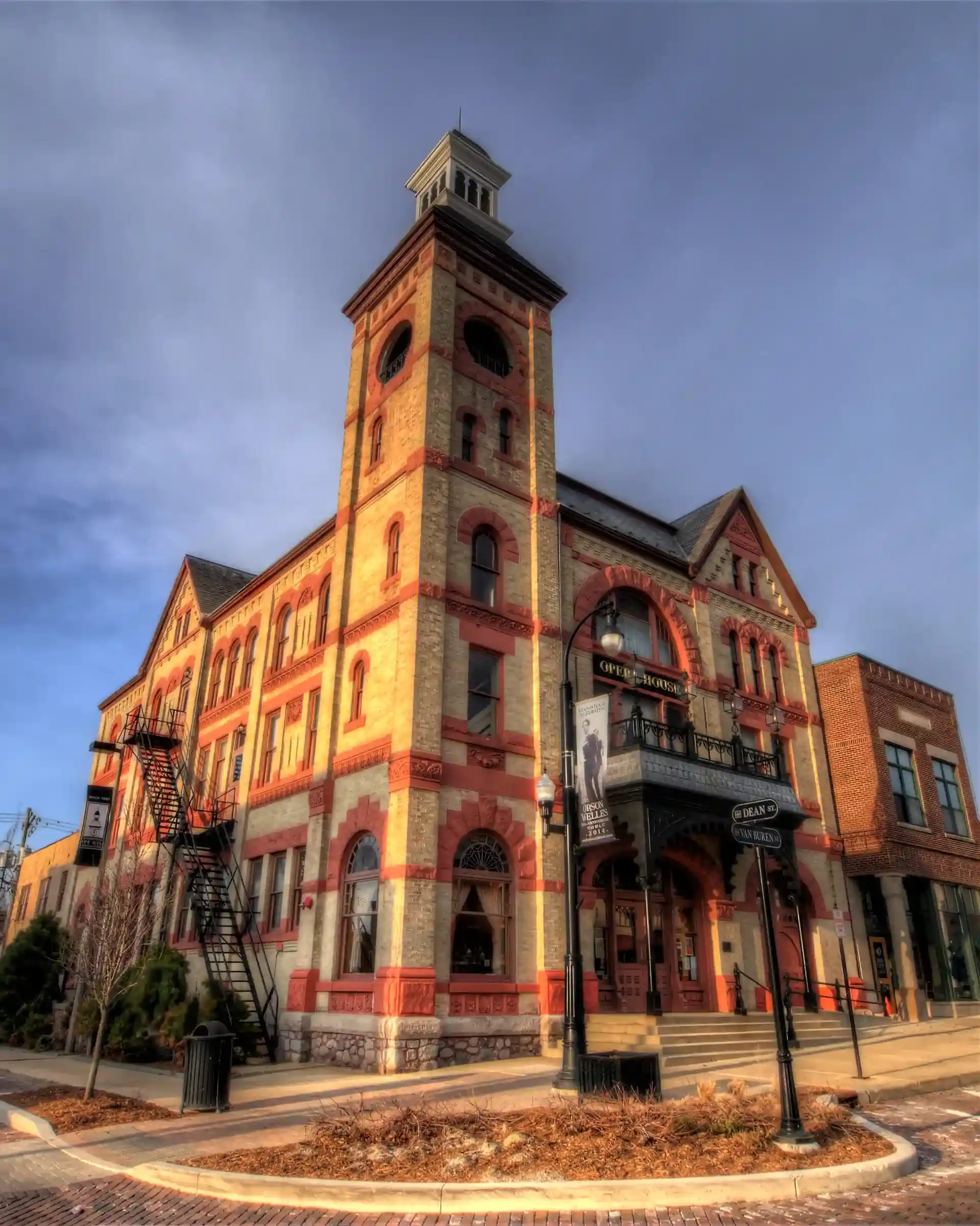 Woodstock Square looking east in Woodstock, Illinois